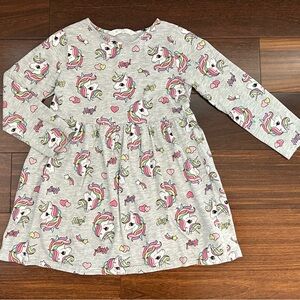 💥4 for $20💥 H&M Grey Unicorn Print Kids Dress